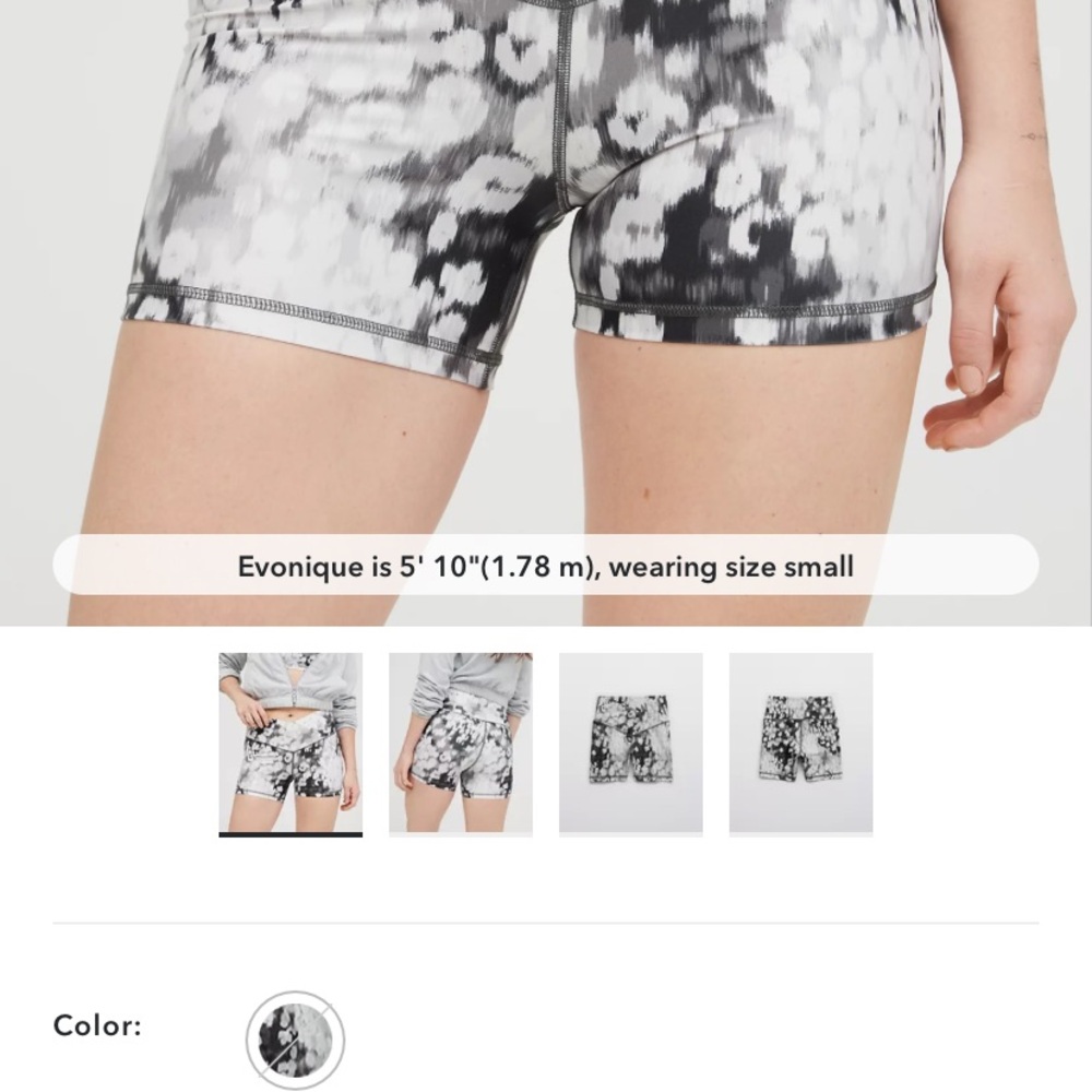 Aerie Offline Black and White Artistic Bike Shorts